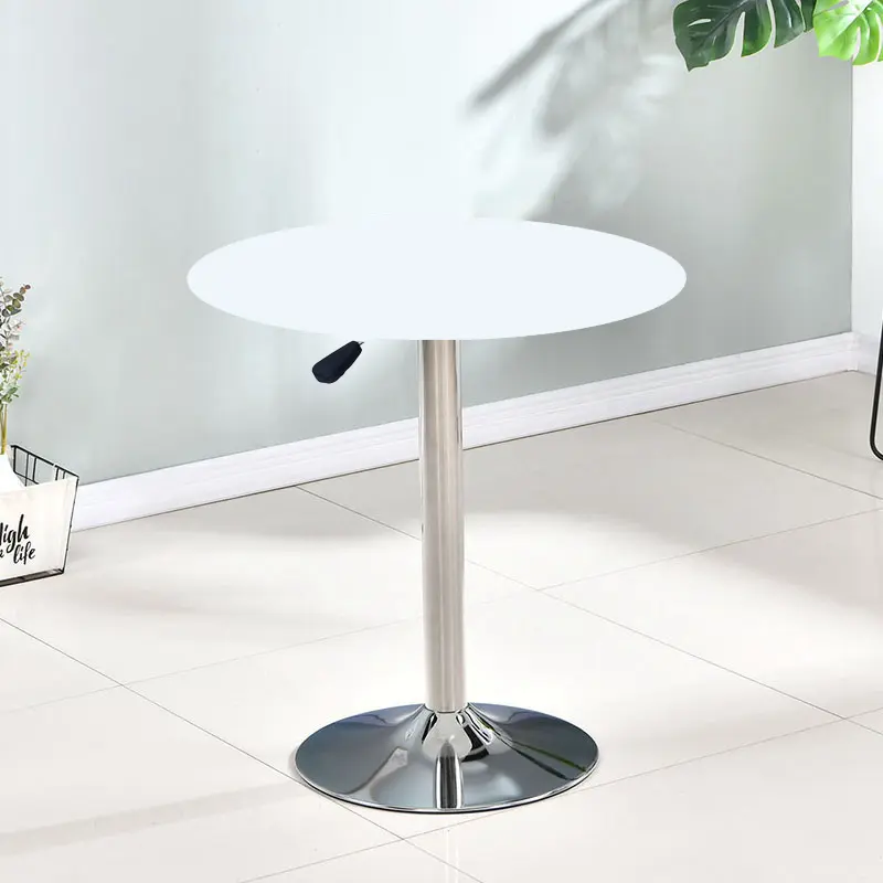 White Exhibition Height-Adjustable Negotiation Table