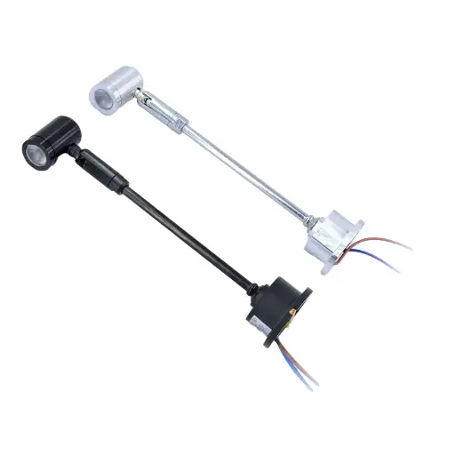 Silver Wired LED Spotlights for Display Cabinets