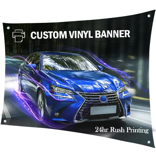 Personalized Custom Vinyl Banner Printing: Ideal for Indoor and Outdoor Use. Crafted for Business Events, Birthday Parties, and More. Create Large Custom Vinyl Banners to Elevate Your Party Decorations
